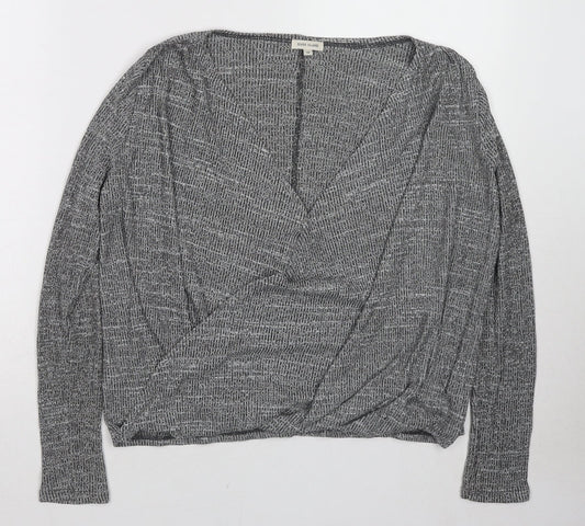 Womens UK Size 10 River Island Grey Basic Blouse