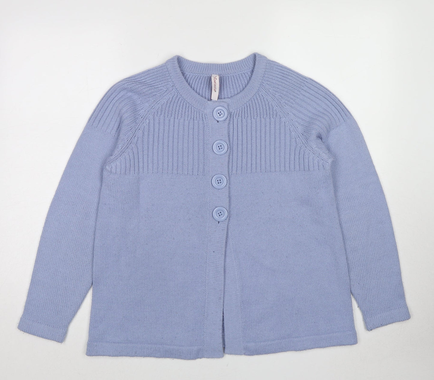 Womens UK Size 10 Marisota Blue Cardigan Jumper