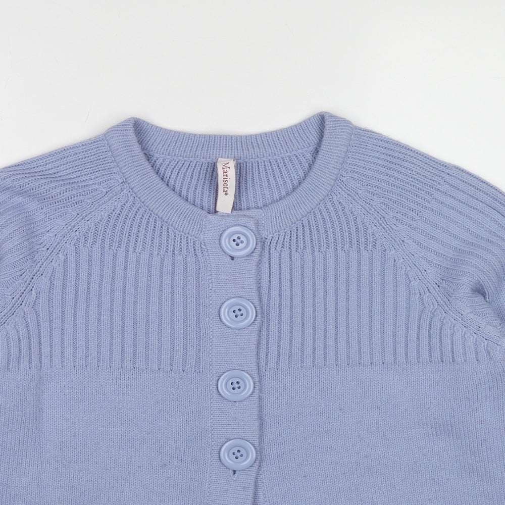 Womens UK Size 10 Marisota Blue Cardigan Jumper