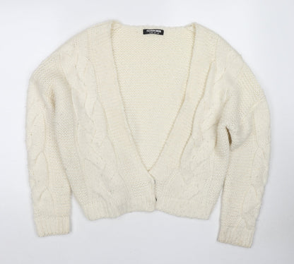 Womens UK Size 10 Fashion Union White Cardigan Jumper