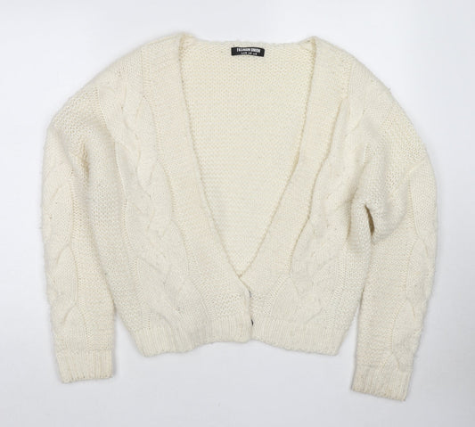 Womens UK Size 10 Fashion Union White Cardigan Jumper
