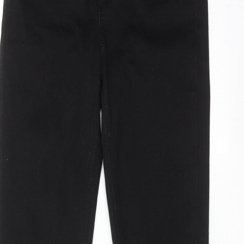 Denim & Co. Womens Black Cotton Skinny Jeans Size 6 Regular Zip