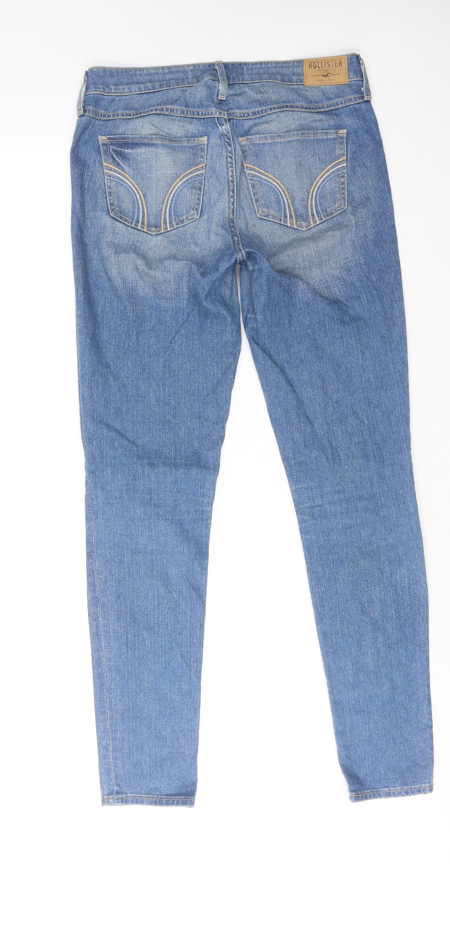 Hollister Womens Blue Cotton Skinny Jeans Size 28 in L31 in Regular Zip