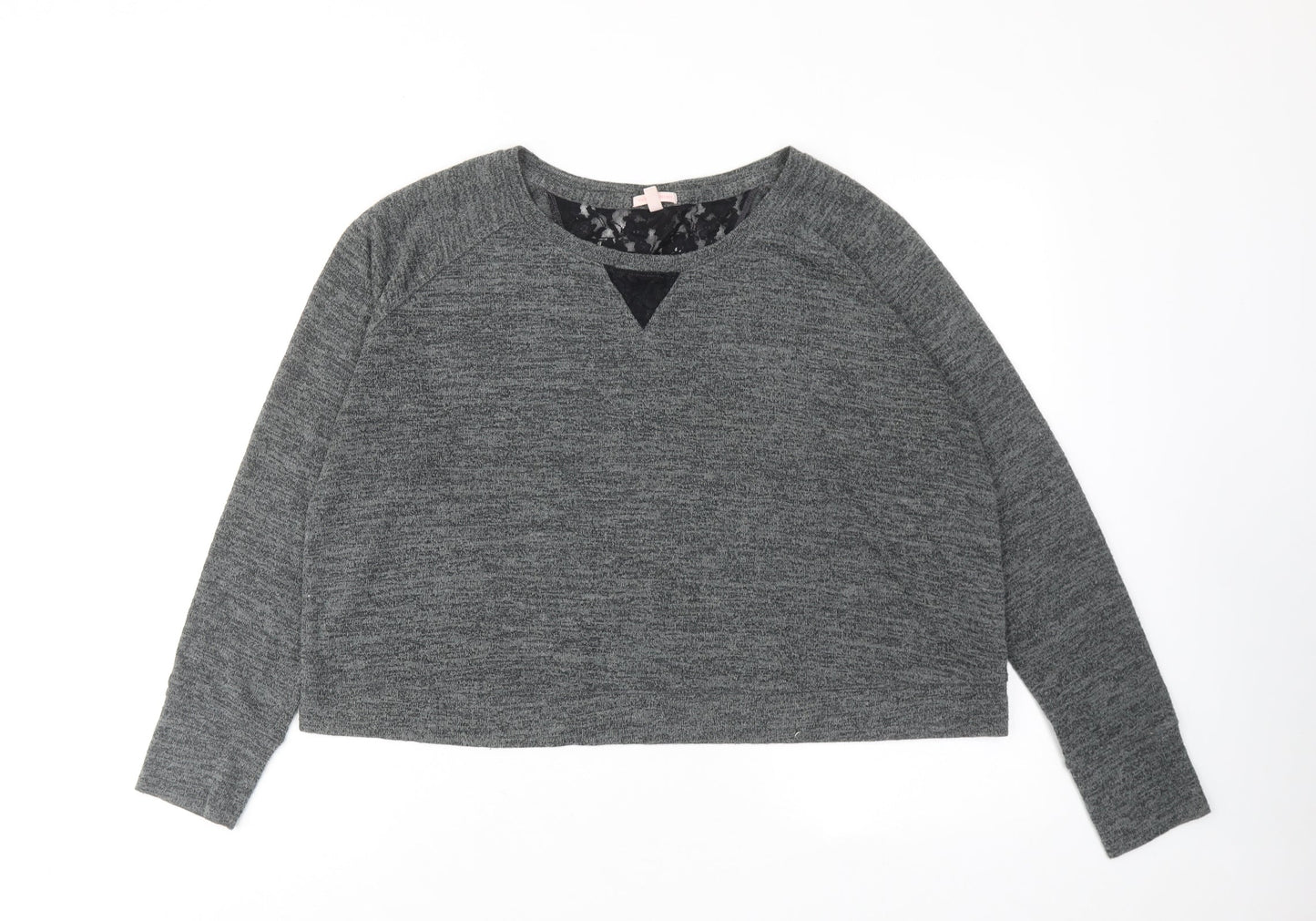 Victoria's Secret Womens Grey Round Neck Polyester Pullover Jumper Size L