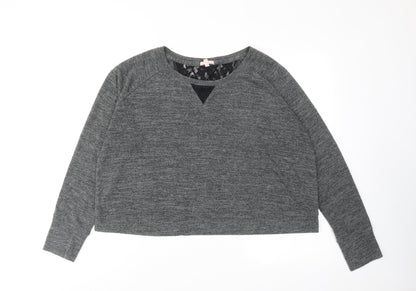Victoria's Secret Womens Grey Round Neck Polyester Pullover Jumper Size L