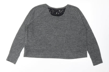 Victoria's Secret Womens Grey Round Neck Polyester Pullover Jumper Size L