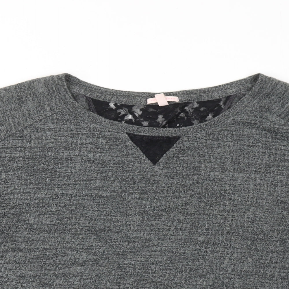 Victoria's Secret Womens Grey Round Neck Polyester Pullover Jumper Size L
