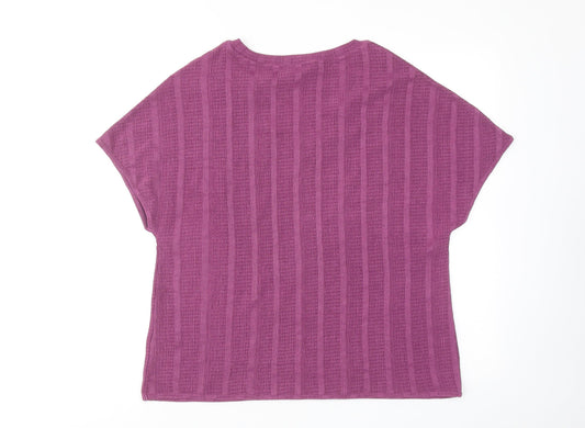 Womens UK Size 12 Marks and Spencer Purple Basic Blouse