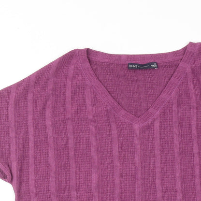 Womens UK Size 12 Marks and Spencer Purple Basic Blouse