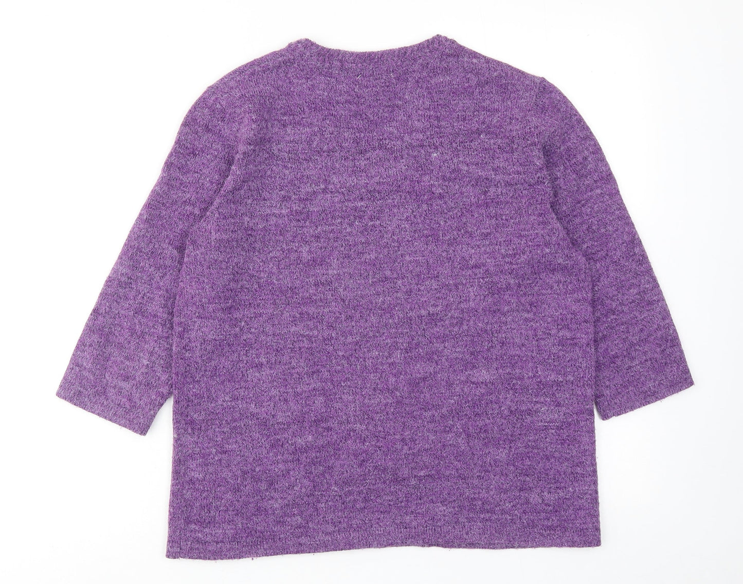 Womens UK Size 10 Damart Purple Pullover Jumper