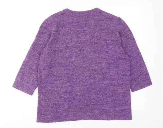 Womens UK Size 10 Damart Purple Pullover Jumper