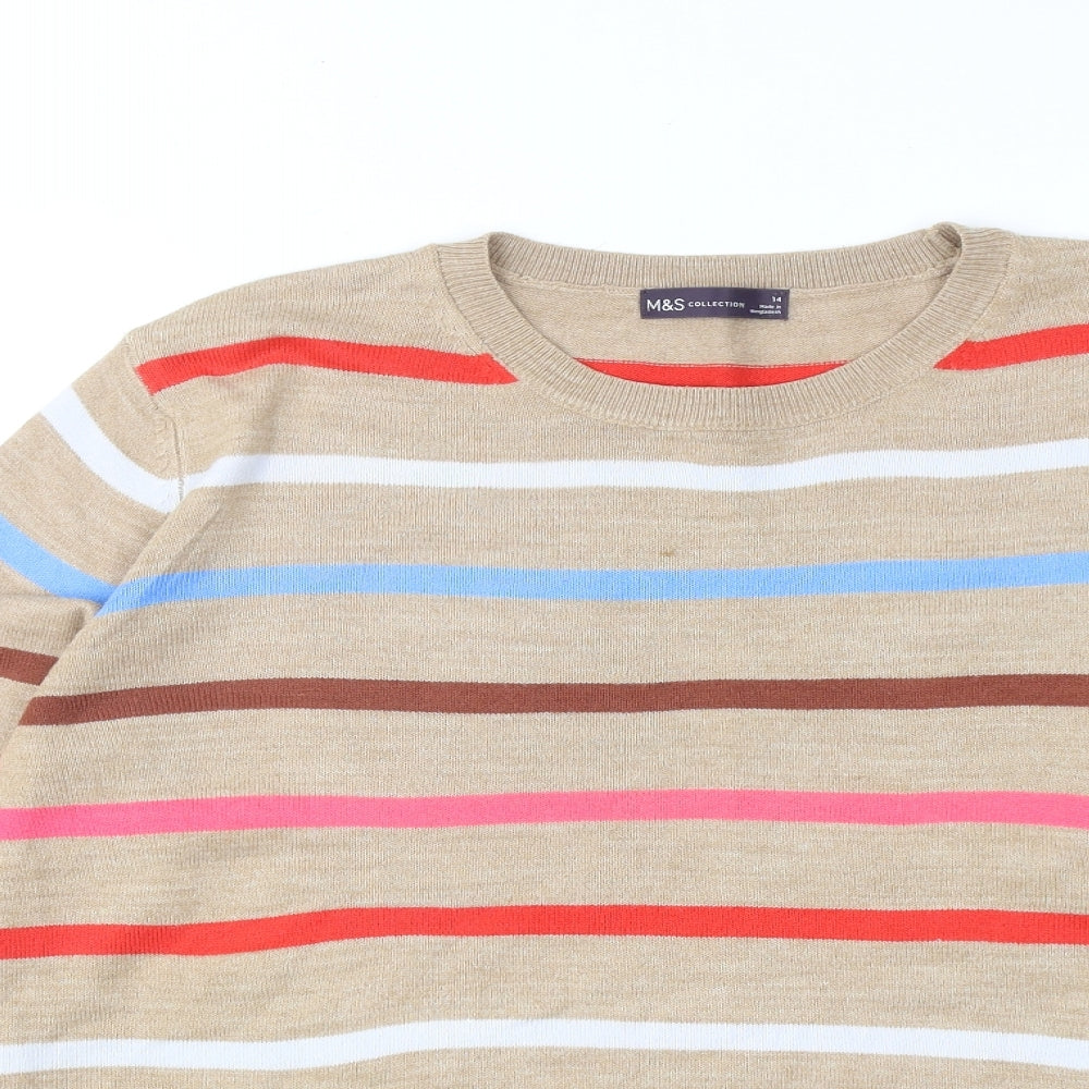 Womens UK Size 14 Marks and Spencer Multicoloured Pullover Jumper