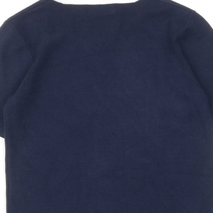 Womens UK Size 14 Marks and Spencer Blue Basic Blouse