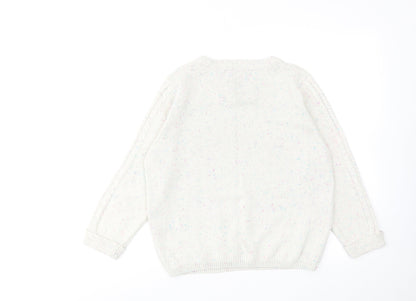 Womens UK Size 10 New Look White Pullover Jumper