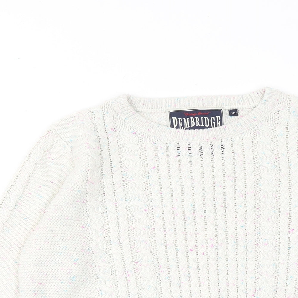 Womens UK Size 10 New Look White Pullover Jumper
