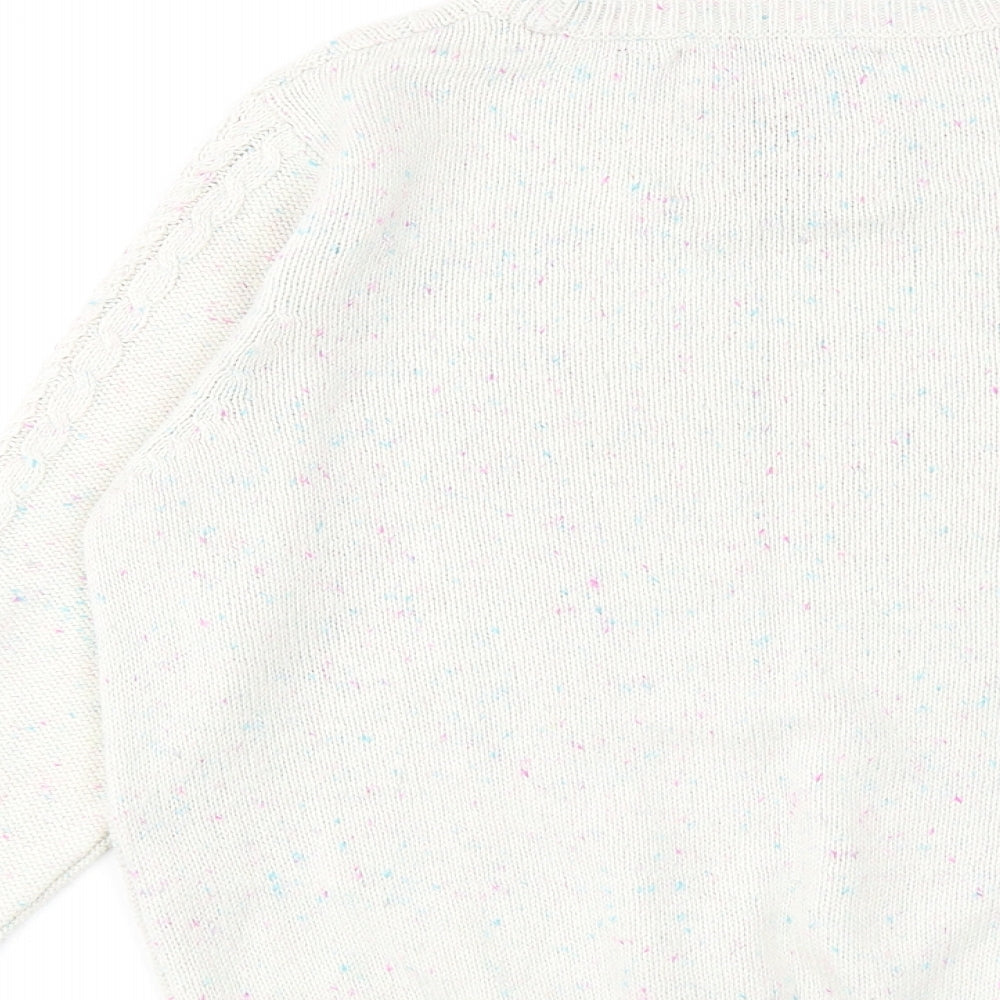 Womens UK Size 10 New Look White Pullover Jumper