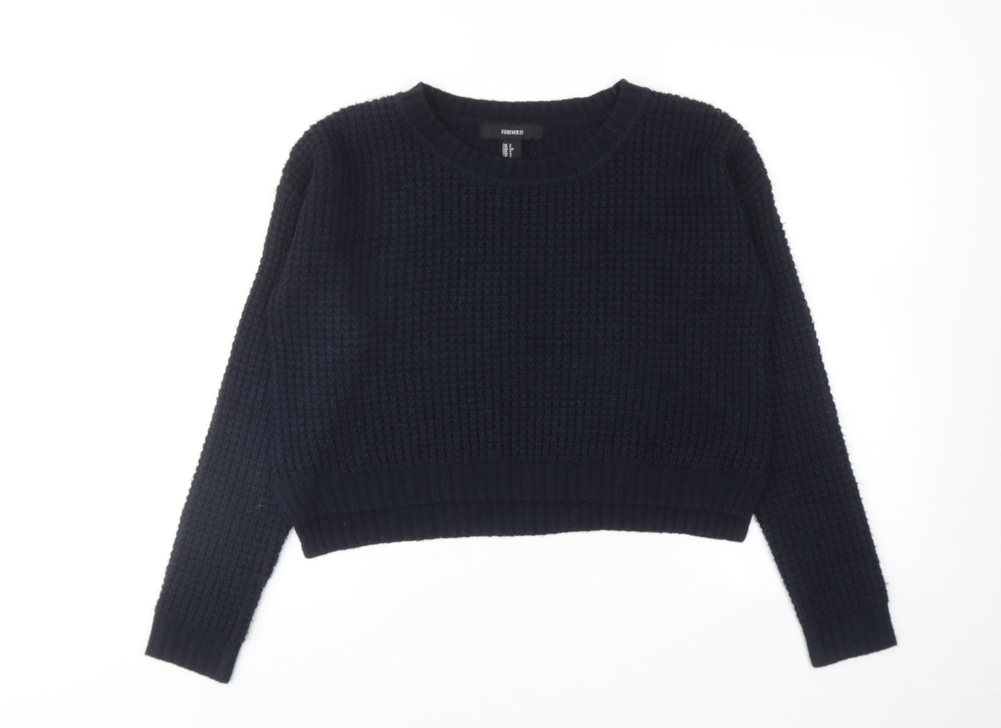 Womens UK Size S FOREVER 21 Blue Pullover Jumper