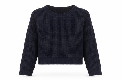 Forever 21 Womens Blue Round Neck Acrylic Pullover Jumper Size S