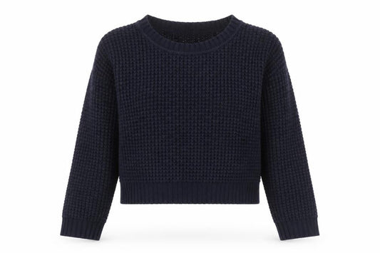 Forever 21 Womens Blue Round Neck Acrylic Pullover Jumper Size S