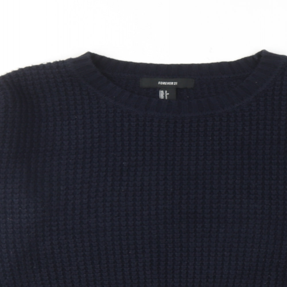 Womens UK Size S FOREVER 21 Blue Pullover Jumper