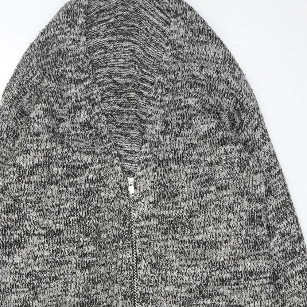 Womens UK Size S H&M Grey Full Zip Jumper