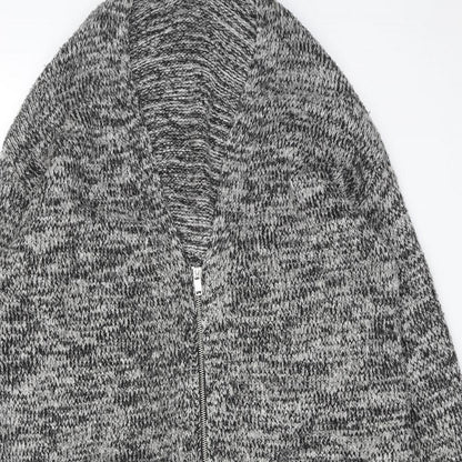Womens UK Size S H&M Grey Full Zip Jumper