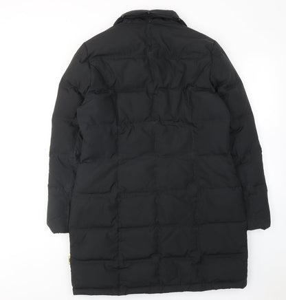 Per Una Womens Black Quilted Jacket Size M Button