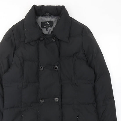 Per Una Womens Black Quilted Jacket Size M Button