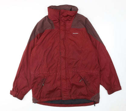 Wynnster Mens Red Windbreaker Jacket Size M Zip