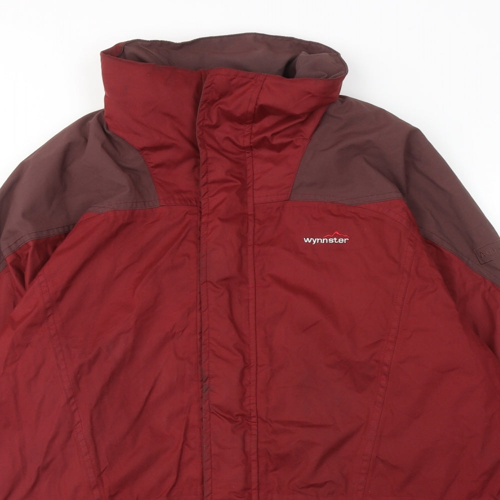 Wynnster Mens Red Windbreaker Jacket Size M Zip