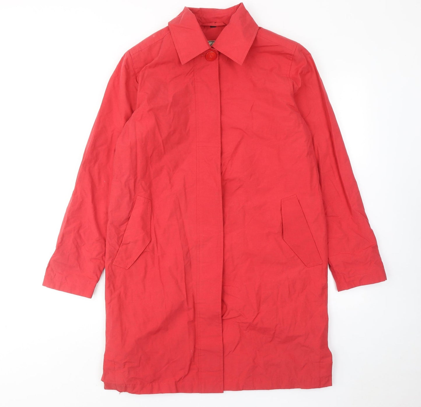 Four seasons Womens Pink Overcoat Coat Size S Button