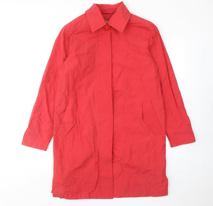 Four seasons Womens Pink Overcoat Coat Size S Button