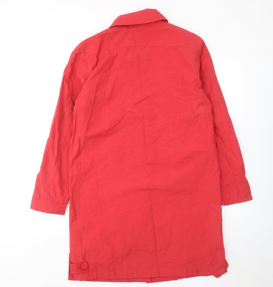 Four seasons Womens Pink Overcoat Coat Size S Button