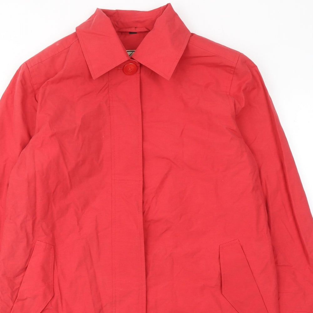 Four seasons Womens Pink Overcoat Coat Size S Button