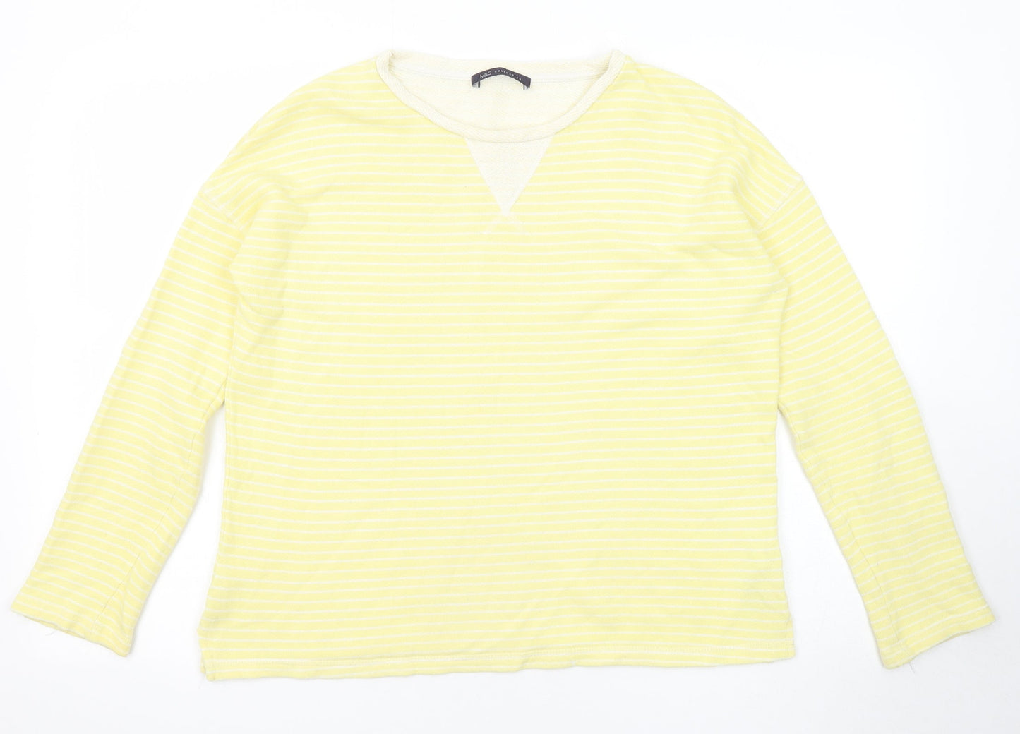 Womens UK Size 8 Marks and Spencer Yellow Basic T-Shirt