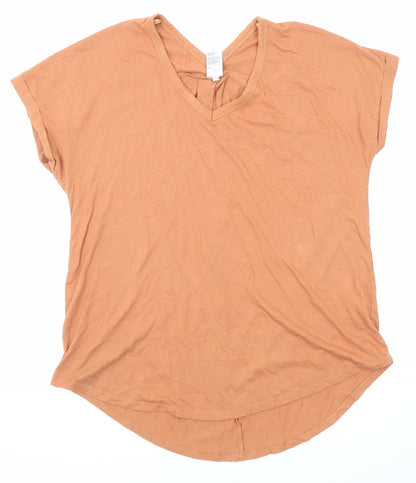 Womens UK Size 10 Anko Orange Basic T-Shirt