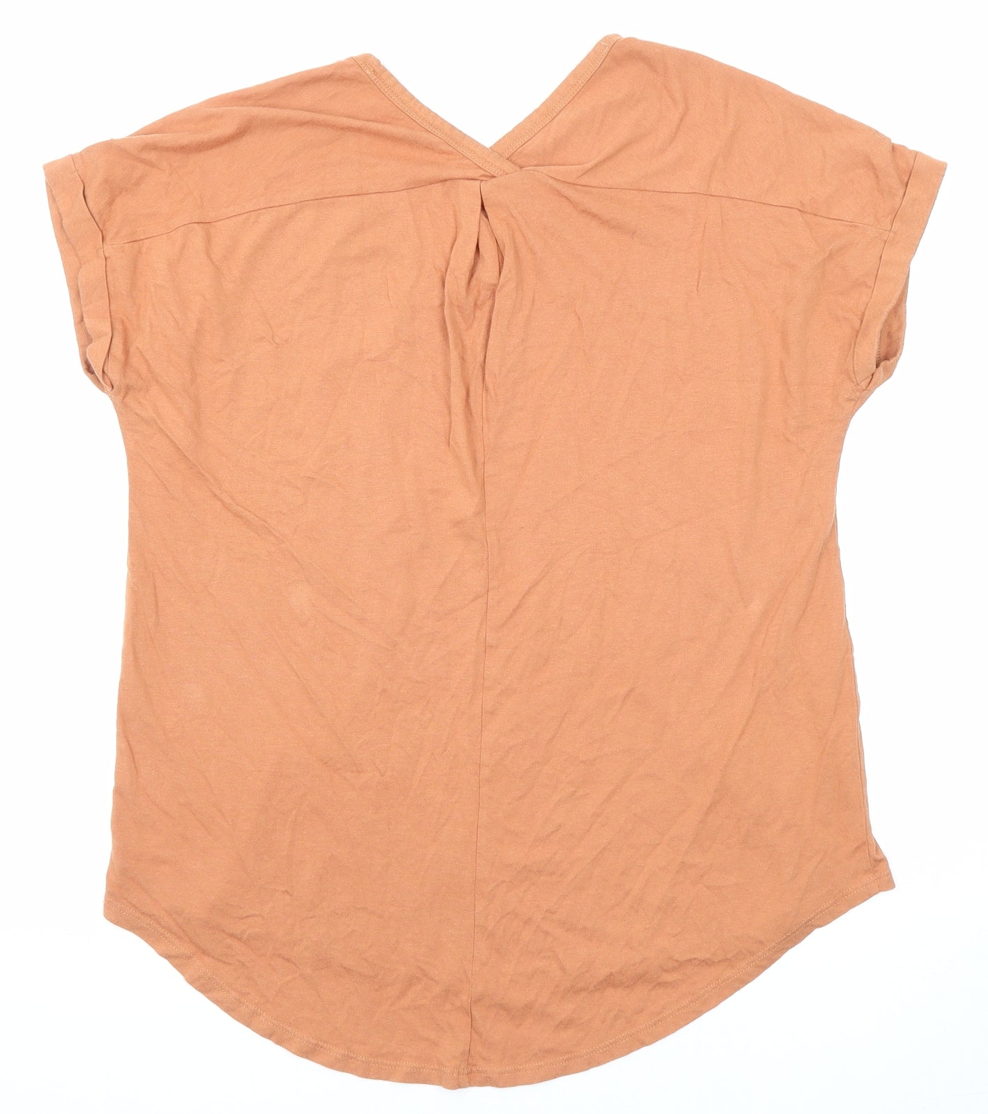 Womens UK Size 10 Anko Orange Basic T-Shirt