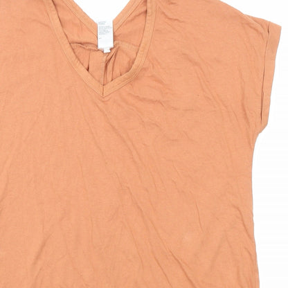 Womens UK Size 10 Anko Orange Basic T-Shirt