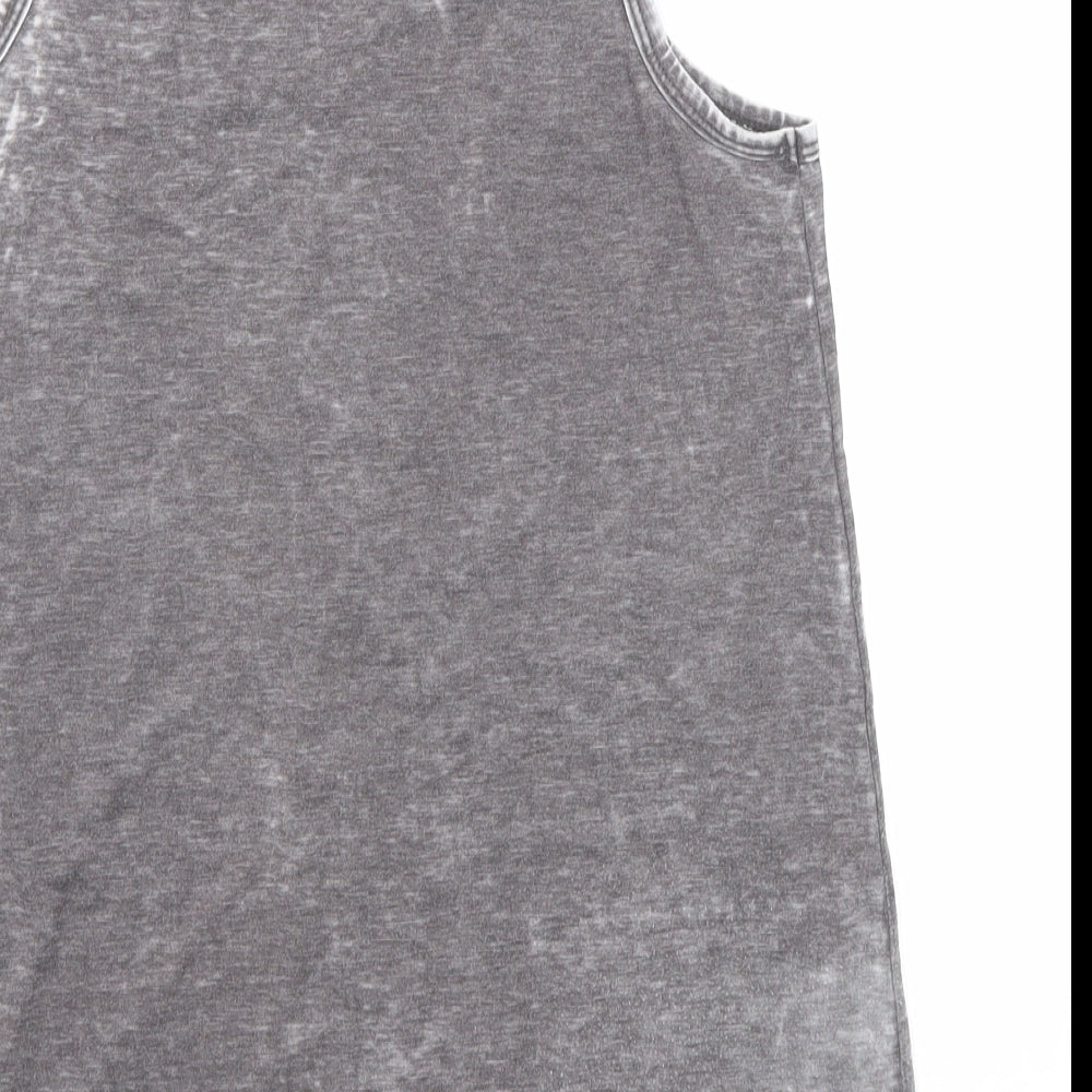 Womens UK Size 8 River Island Grey Basic Tank