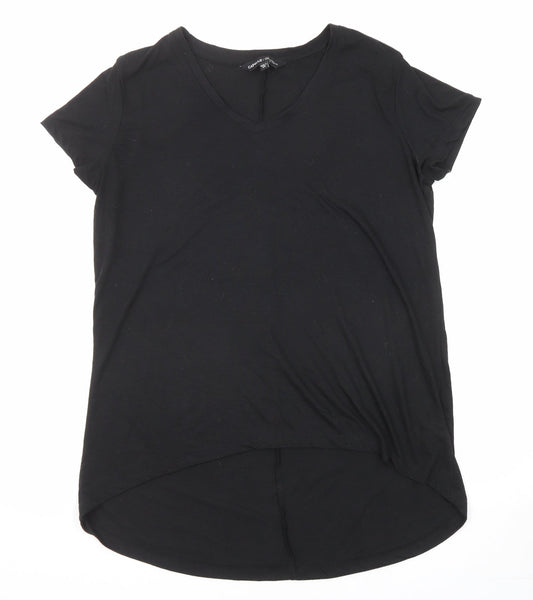 Capsule Womens Black Polyester Basic T-Shirt Size 12 Round Neck