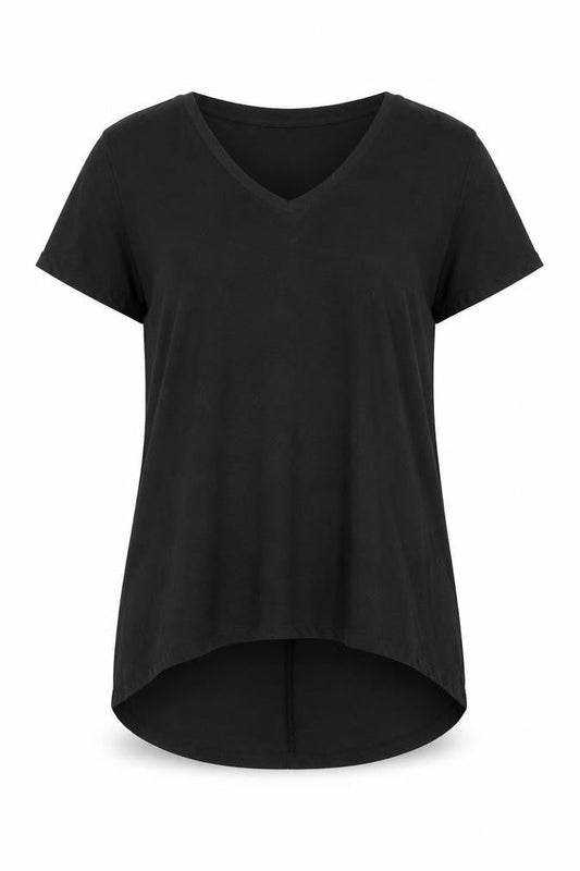 Womens UK Size 12 Capsule Black Basic T-Shirt