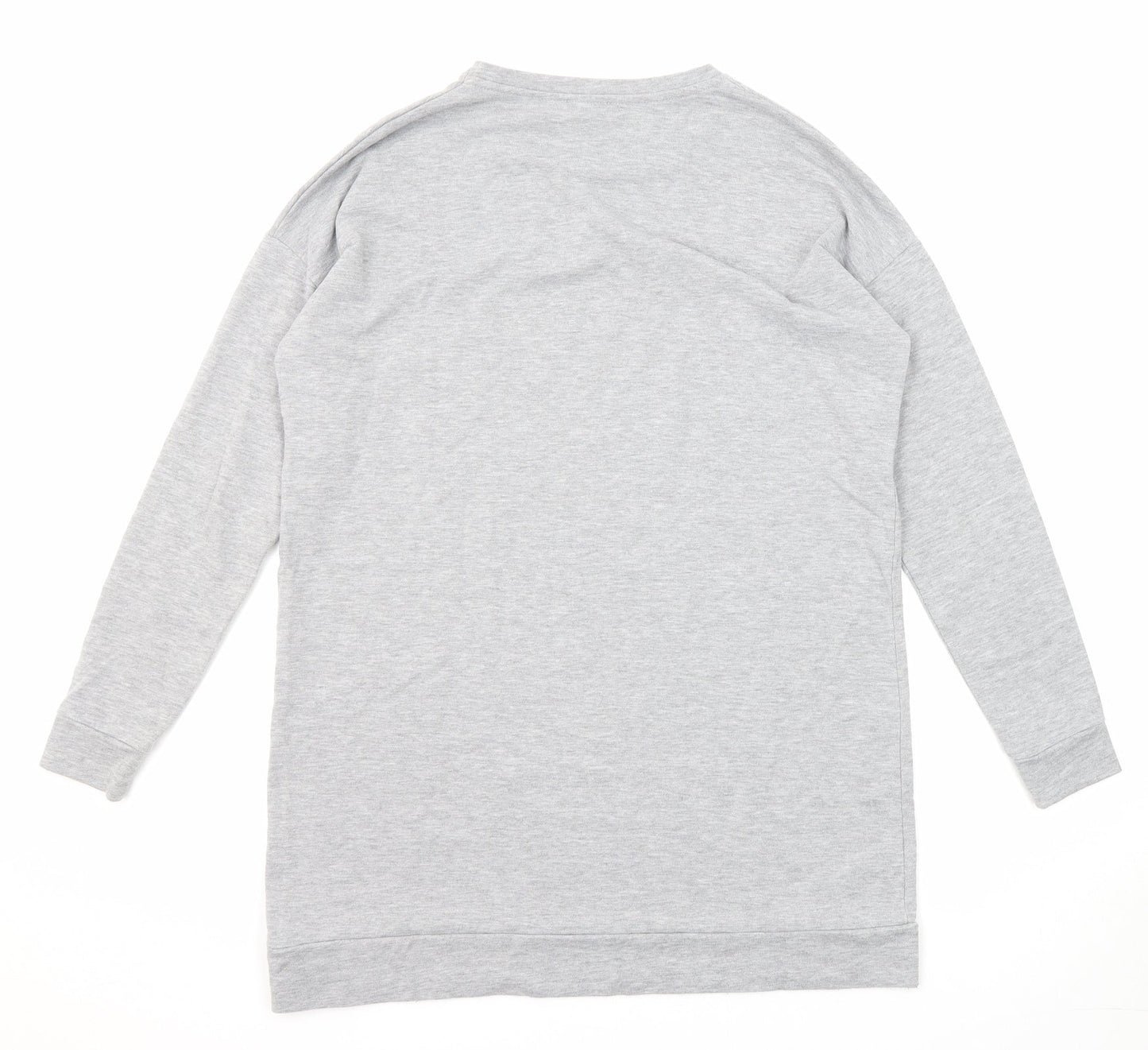 River Island Womens Grey Polyester Pullover Sweatshirt Size 8 Pullover - OH LA LA Long line