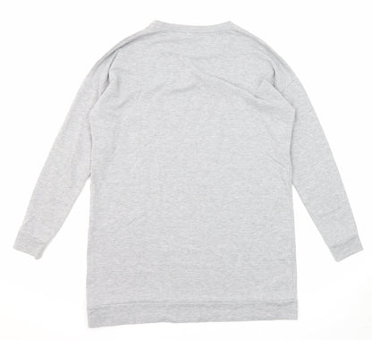 River Island Womens Grey Polyester Pullover Sweatshirt Size 8 Pullover - OH LA LA Long line