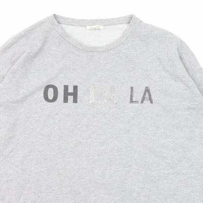 River Island Womens Grey Polyester Pullover Sweatshirt Size 8 Pullover - OH LA LA Long line