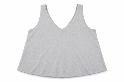 Womens UK Size 12 Topshop Grey Cropped Tank