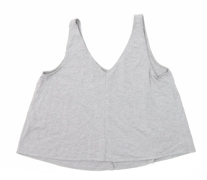 Womens UK Size 12 Topshop Grey Cropped Tank