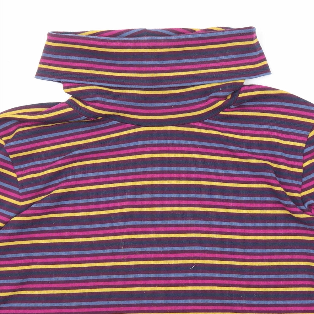 Emreco Womens Multicoloured Striped Polyester Pullover Sweatshirt Size 18 Pullover