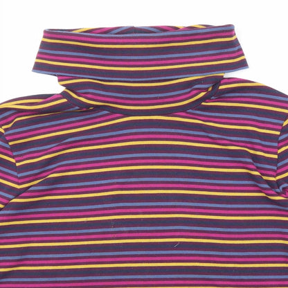 Emreco Womens Multicoloured Striped Polyester Pullover Sweatshirt Size 18 Pullover