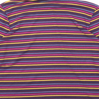 Emreco Womens Multicoloured Striped Polyester Pullover Sweatshirt Size 18 Pullover