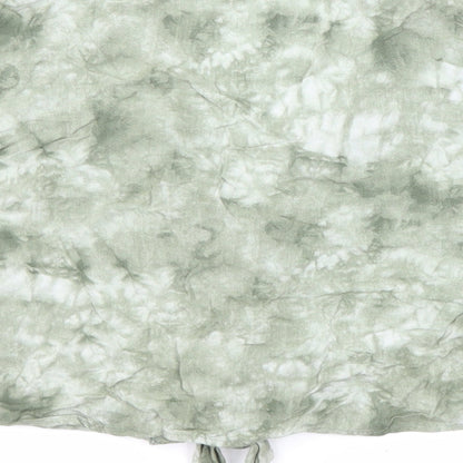 Womens UK Size S Pull&Bear Green Cropped Button-Up